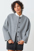 Suncoo eddy short wool coat grey